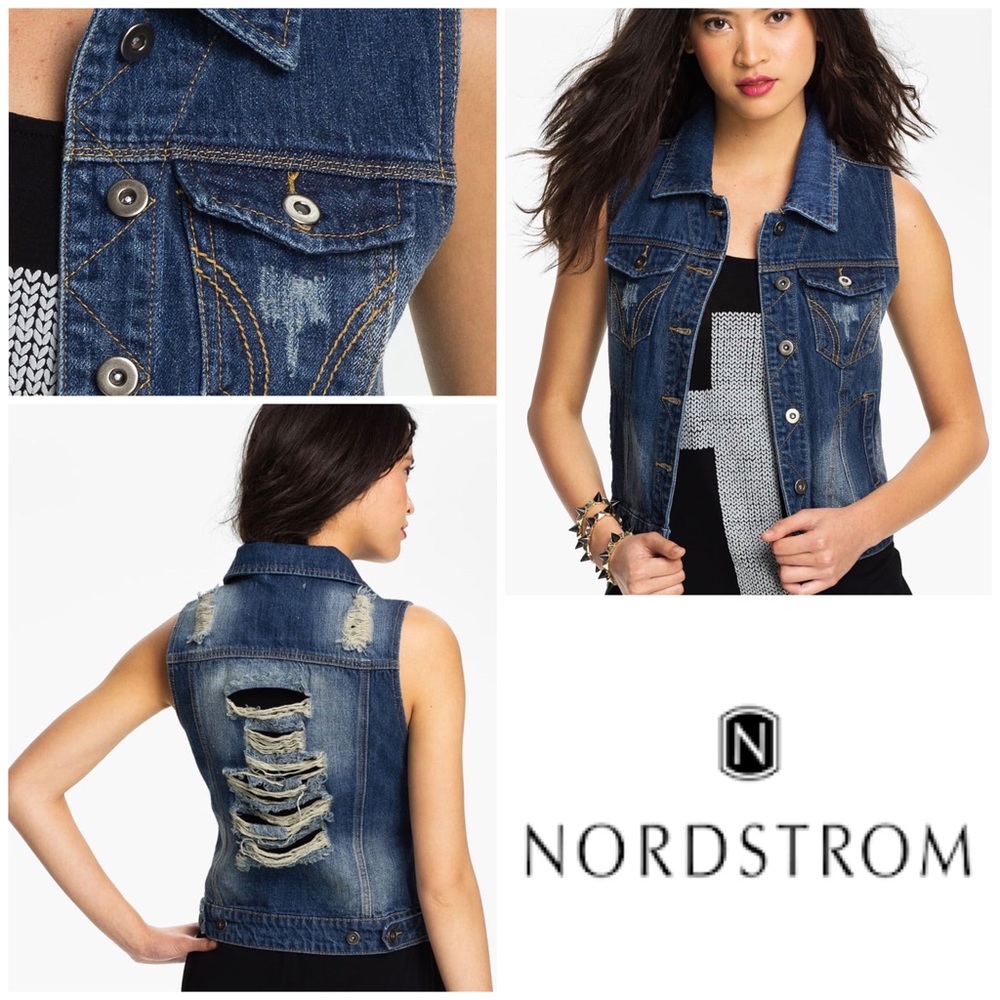 Thread & Supply Distressed Denim Vest